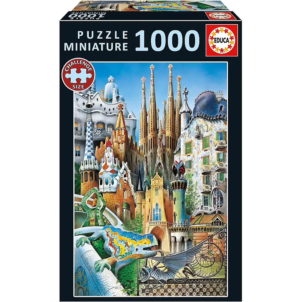 Educa Das kleinste 1000-teilige Puzzle der Welt Gaudi, Collage - 1000 Teile