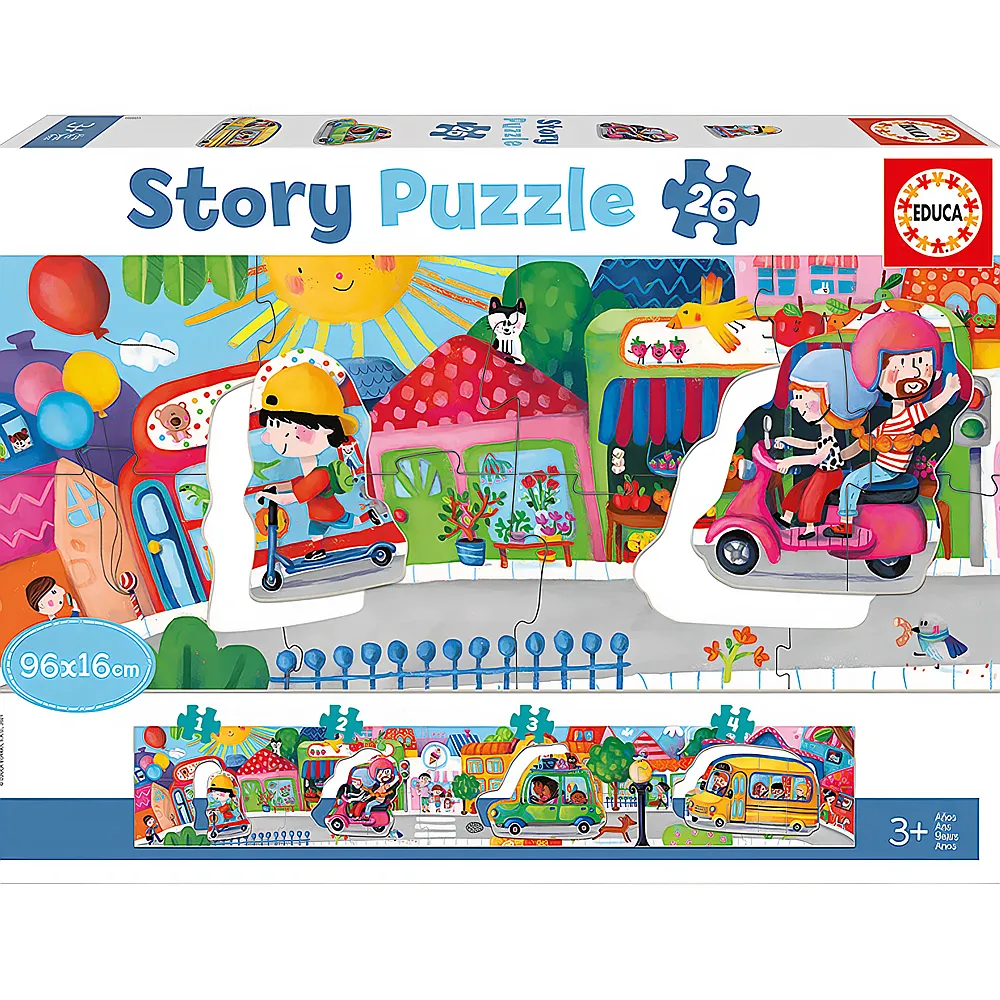 Educa Puzzle Story Fahrzeug Geschichten 26Teile