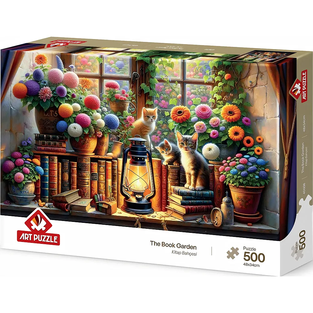 Art Puzzle Der B�chergarten - 500 Teile