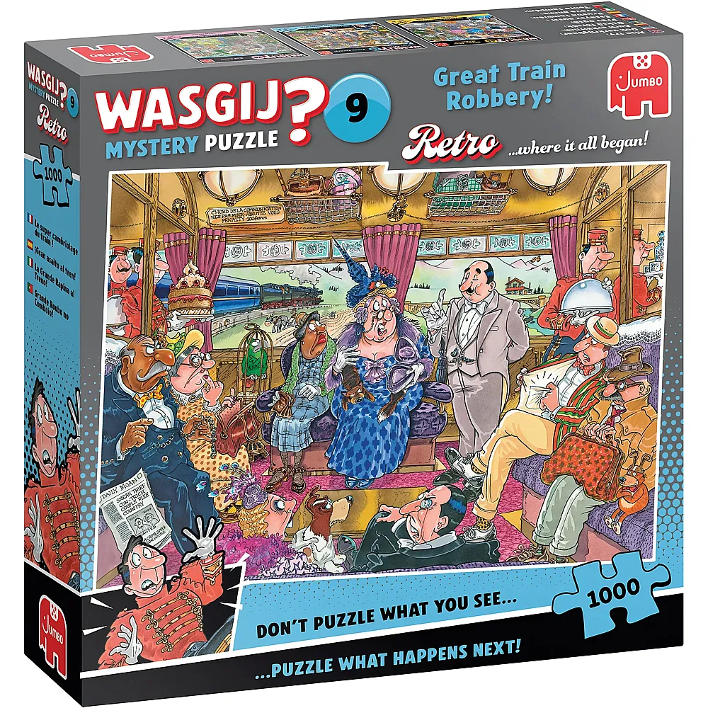 meinspielzeug - Jumbo Puzzle WASGIJ Retro Mystery Zug�berfall 1000Teile | Puzzle 1000 Teile
