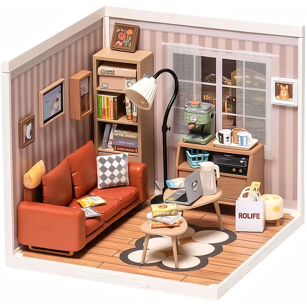 meinspielzeug - Robotime Rolife Gem�tliche Wohnlounge - 114 Teile | 3D Puzzle