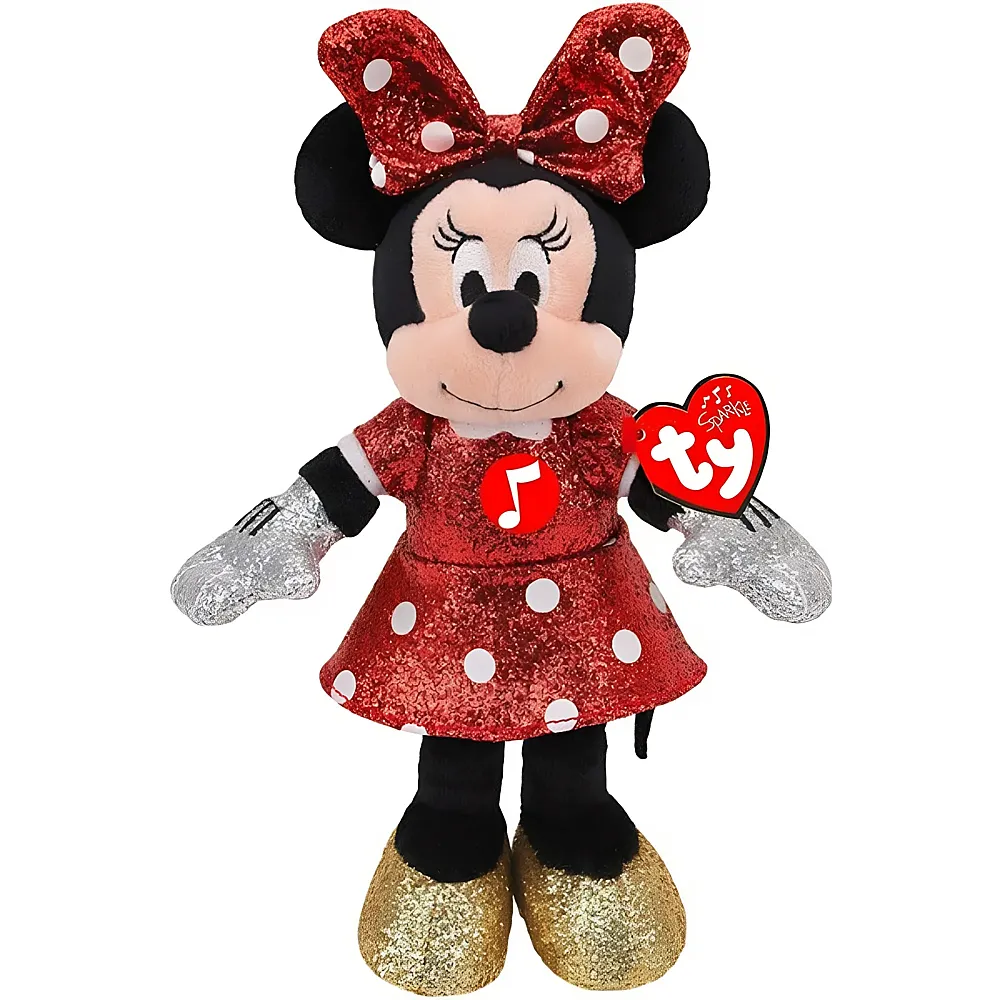 Ty Minnie Mouse mit Sound 15cm | Lizenzfiguren Plsch