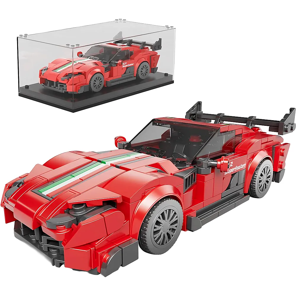Mould King Speed Champion Rennwagen F812 mit Vitrine 27079 - Klemmbausteine Fahrzeuge
