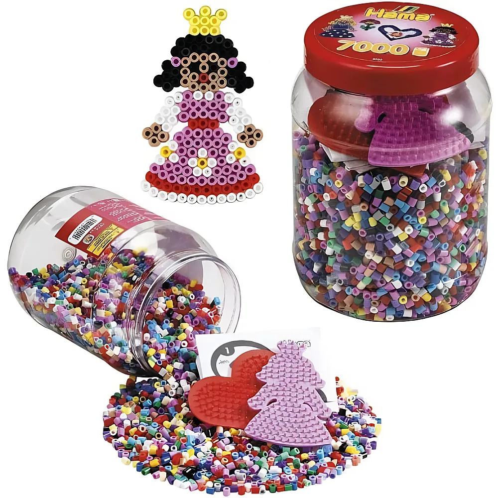 Hama B�gelperlenset im Topf, 7000-tlg.