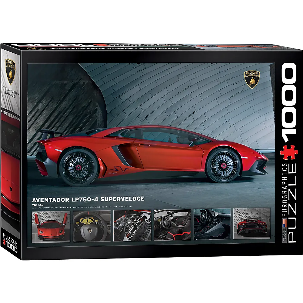 Eurographics Puzzle Lamborghini Aventador 750-4 SV 1000Teile | Puzzle 1000 Teile