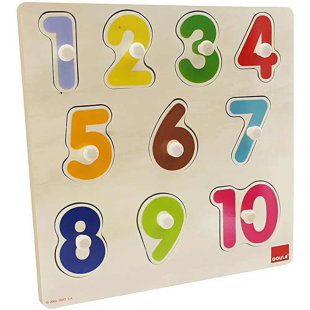 GOULA Puzzle Zahlen 10Teile | Holzpuzzle
