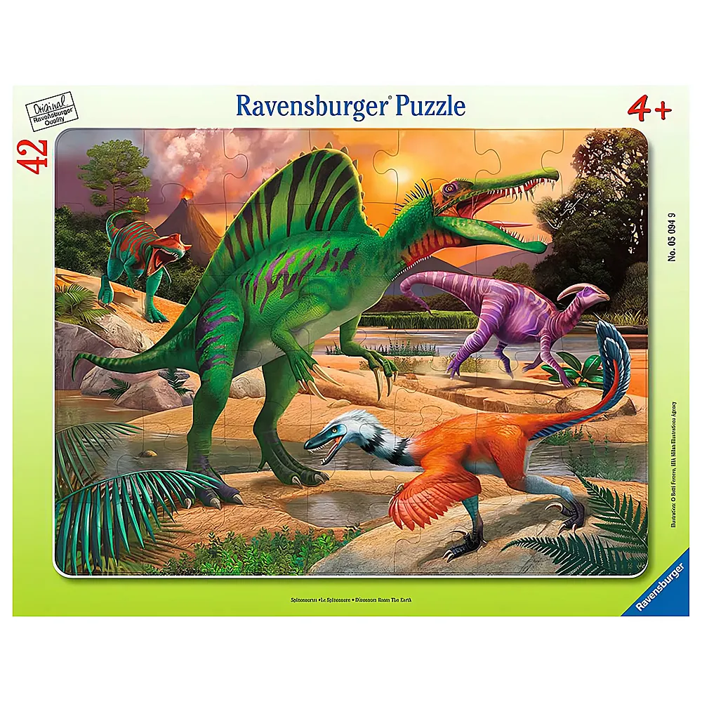 Ravensburger Puzzle Dinosaurier 42Teile | Rahmenpuzzle