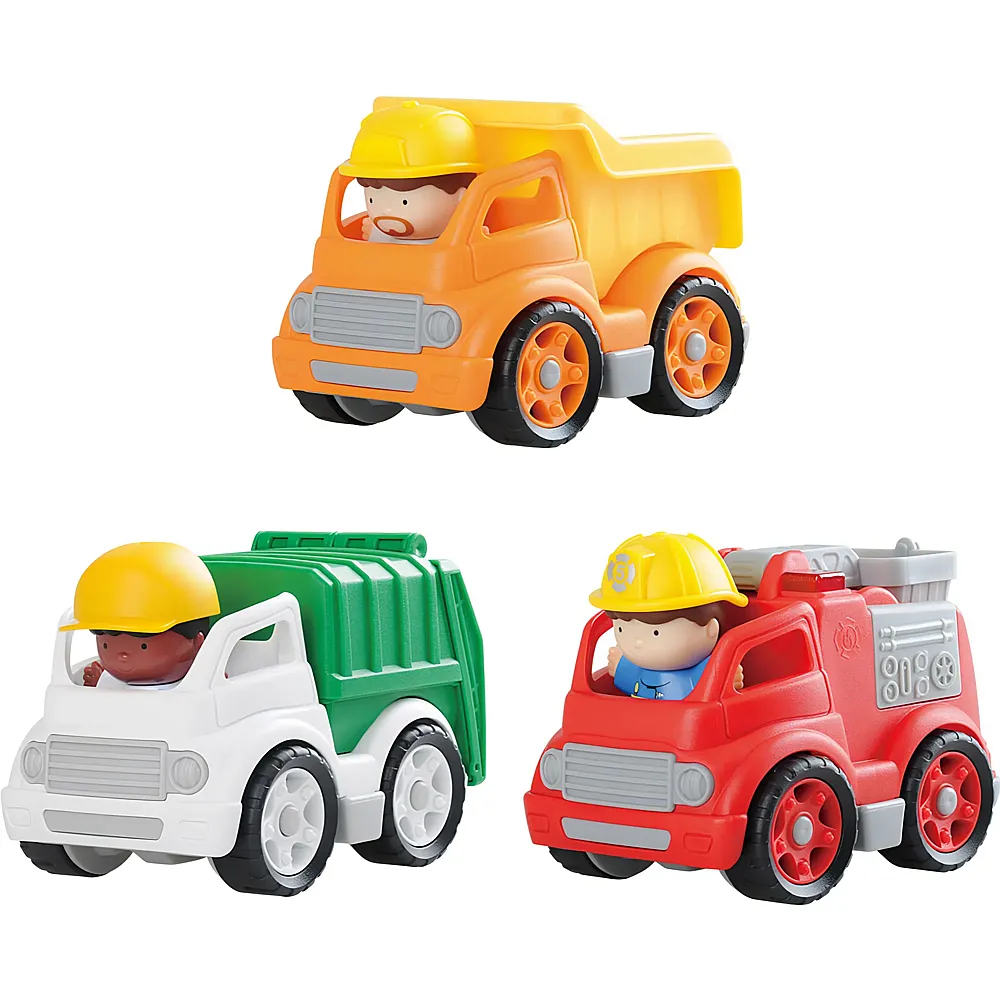 Play Arbeitsfahrzeuge mit Figuren Spielset, 6-tlg.