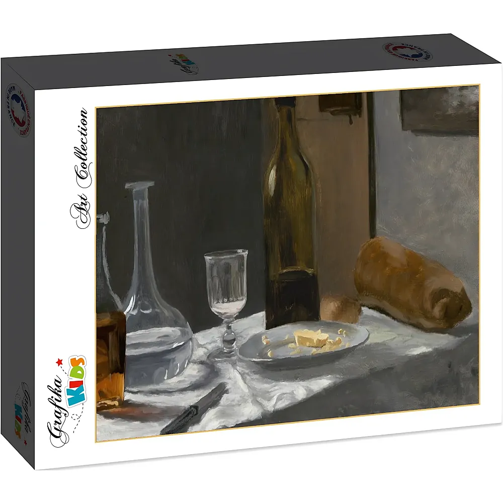 Grafika Puzzle Art Collection Claude Monet Grafika Kids Still Life with Bottle, Carafe, Bread, and Wine, 1863 - 12 Teile