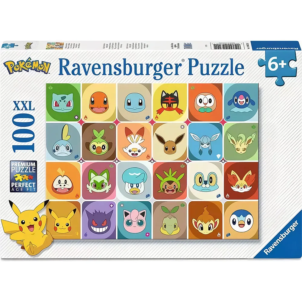 Ravensburger Puzzle Pok�mon Gesichter 100Teile
