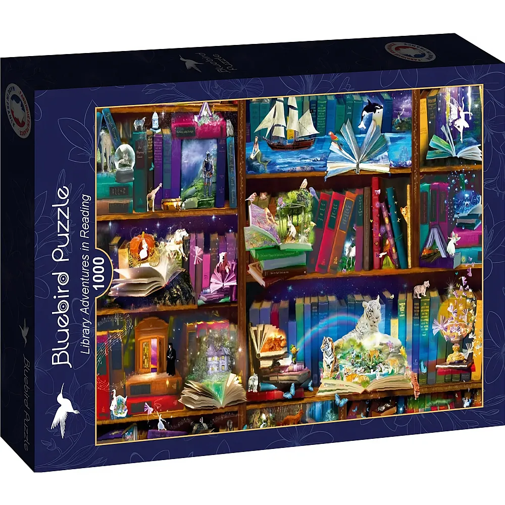 Bluebird Puzzle Library Adventures in Reading - 1000 Teile