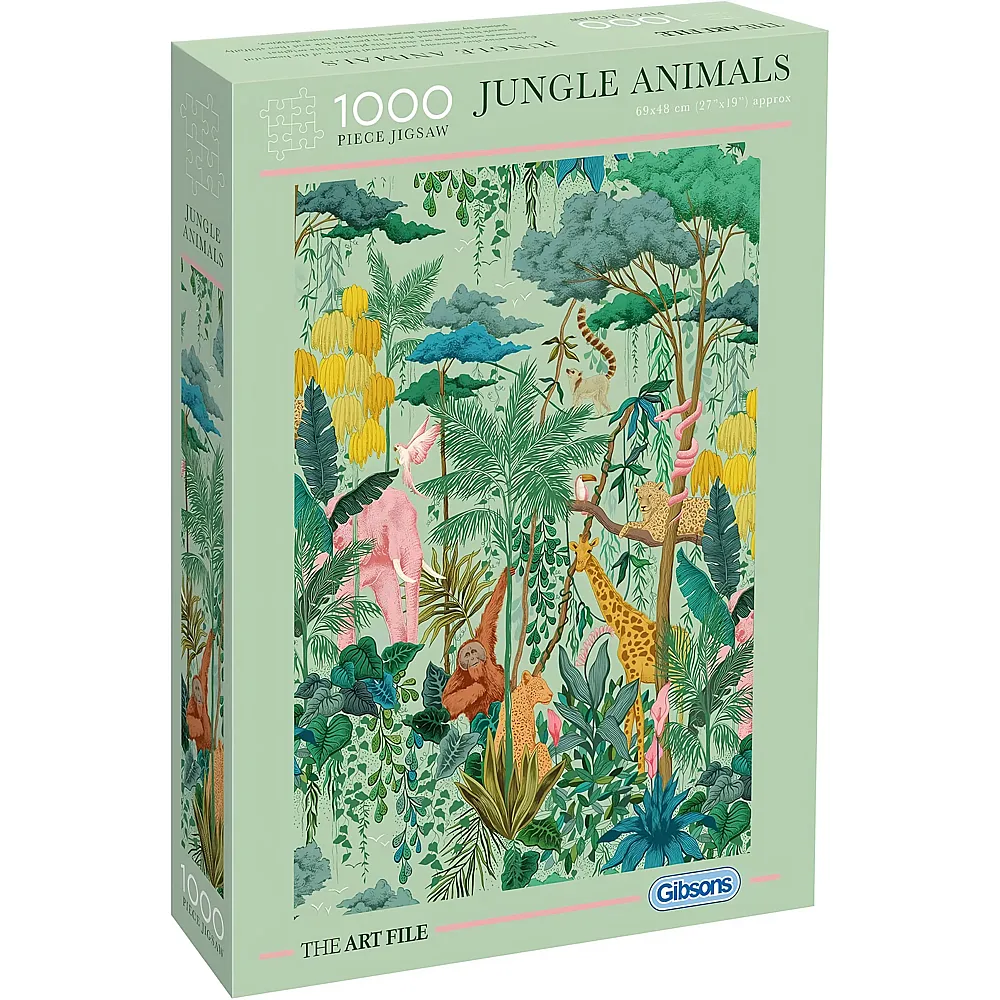 meinspielzeug - Gibsons Puzzle The Art File: Dschungel-Tiere 1000Teile | Puzzle 1000 Teile