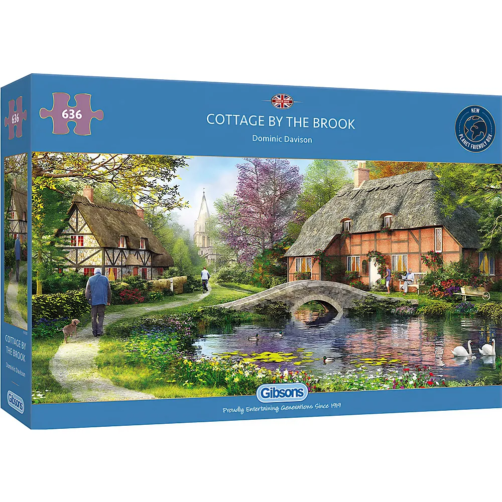 Gibsons Puzzle Dominic Davison Cottage by the Brook - 636 Teile