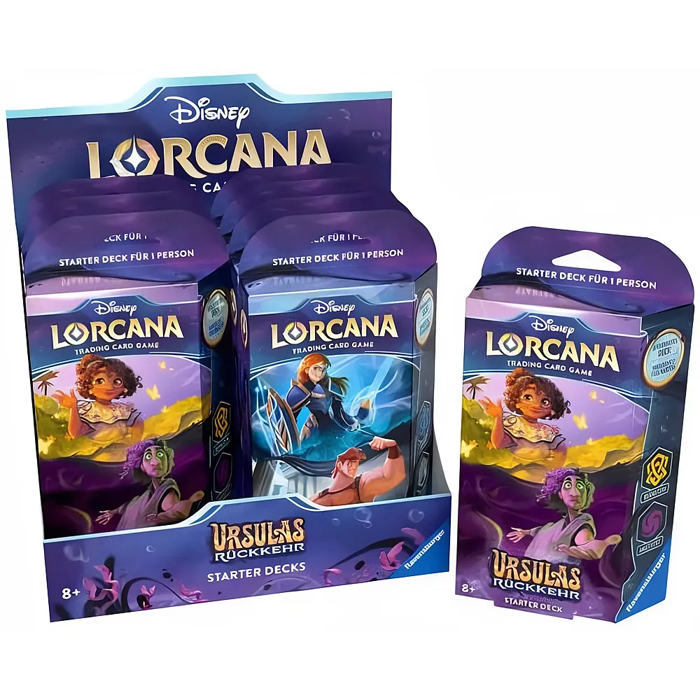Ravensburger Disney Lorcana: Set 4 - Starter Deck Display 8 Packungen Deutsch - Suche