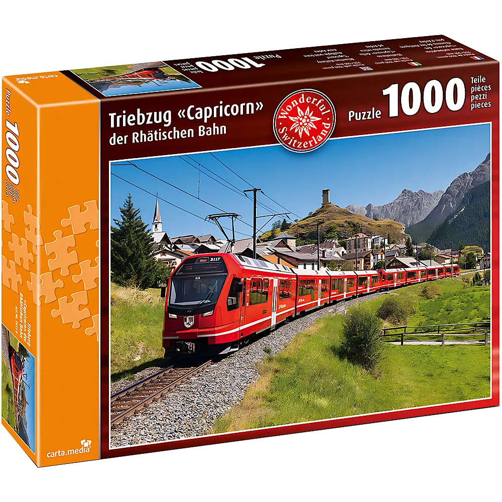 carta media Puzzle Triebzug Capricorn der Rh�tischen Bahn - 1000 Teile | Puzzle 1000 Teile