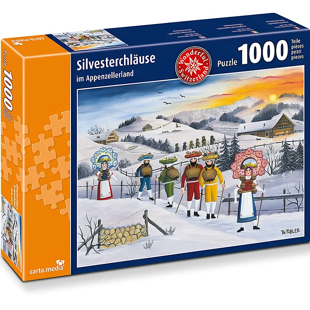 carta media Silvesterchluse im Appenzellerland - Puzzle 1000 Teile