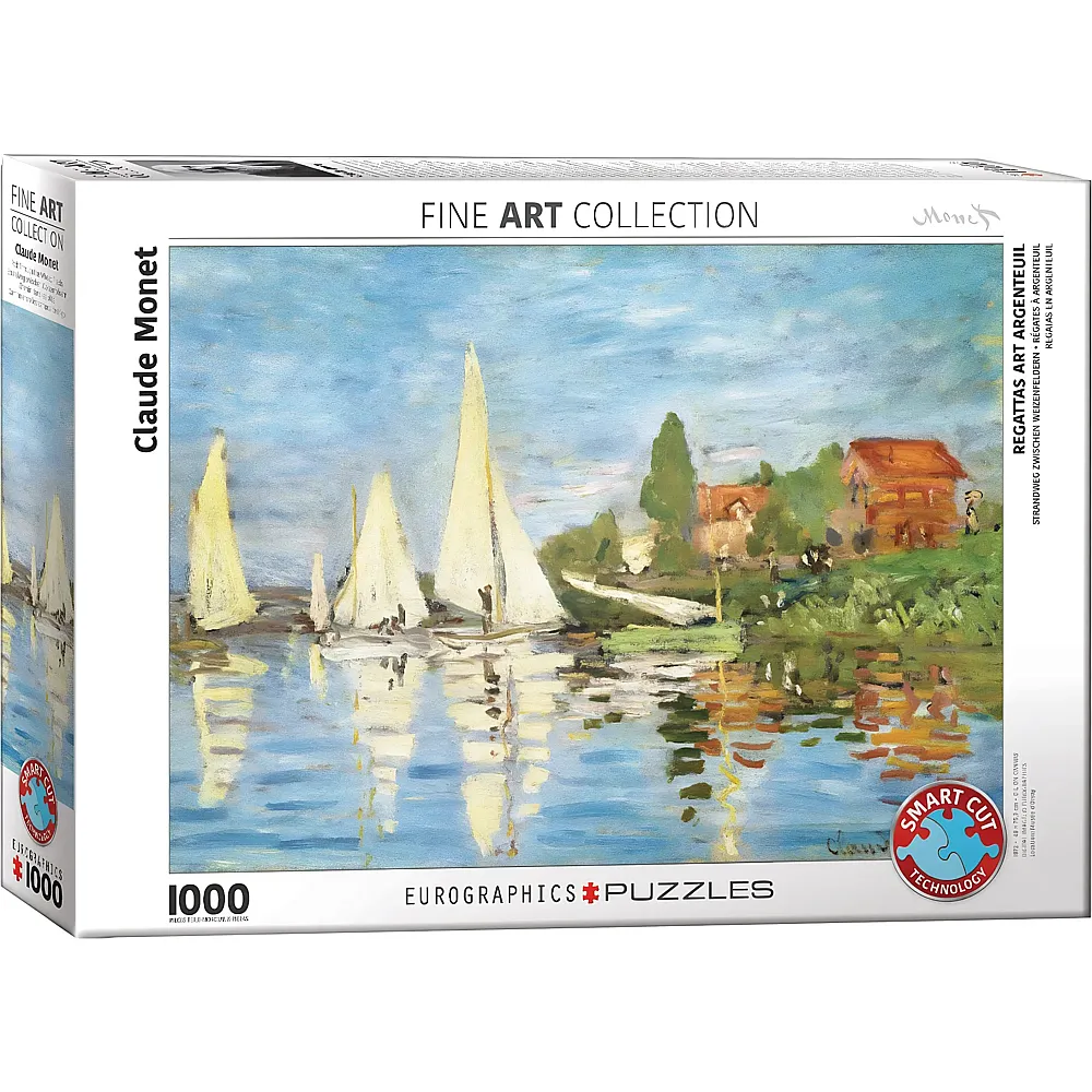 meinspielzeug - Eurographics Puzzle Claude Monet - Regatten in Argenteuil 1000Teile | Puzzle 1000 Teile
