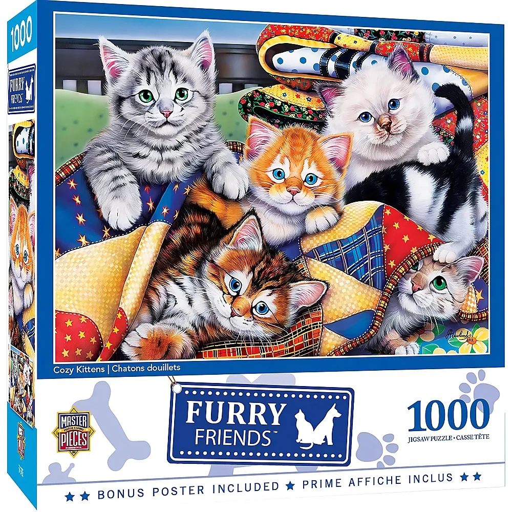Master Pieces Puzzle Cozy Cats 1000Teile