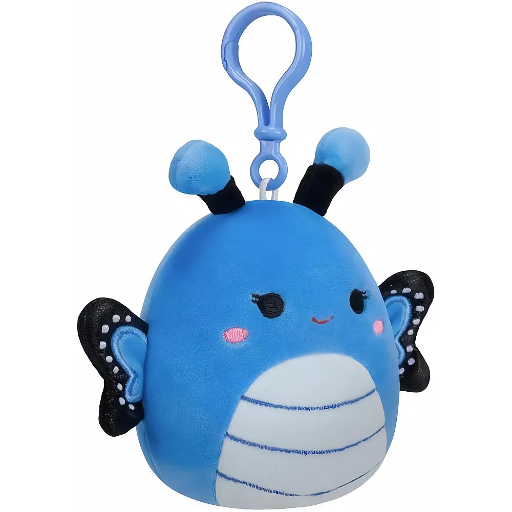 meinspielzeug - Squishmallows Clip-On Anh�nger Waverly der Schmetterling - 9 cm | Accessoires