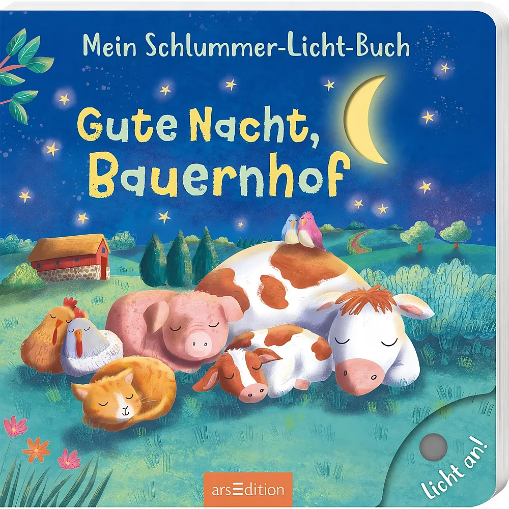 ars Edition Schlummer-Licht-Buch Gute Nacht, Bauernhof