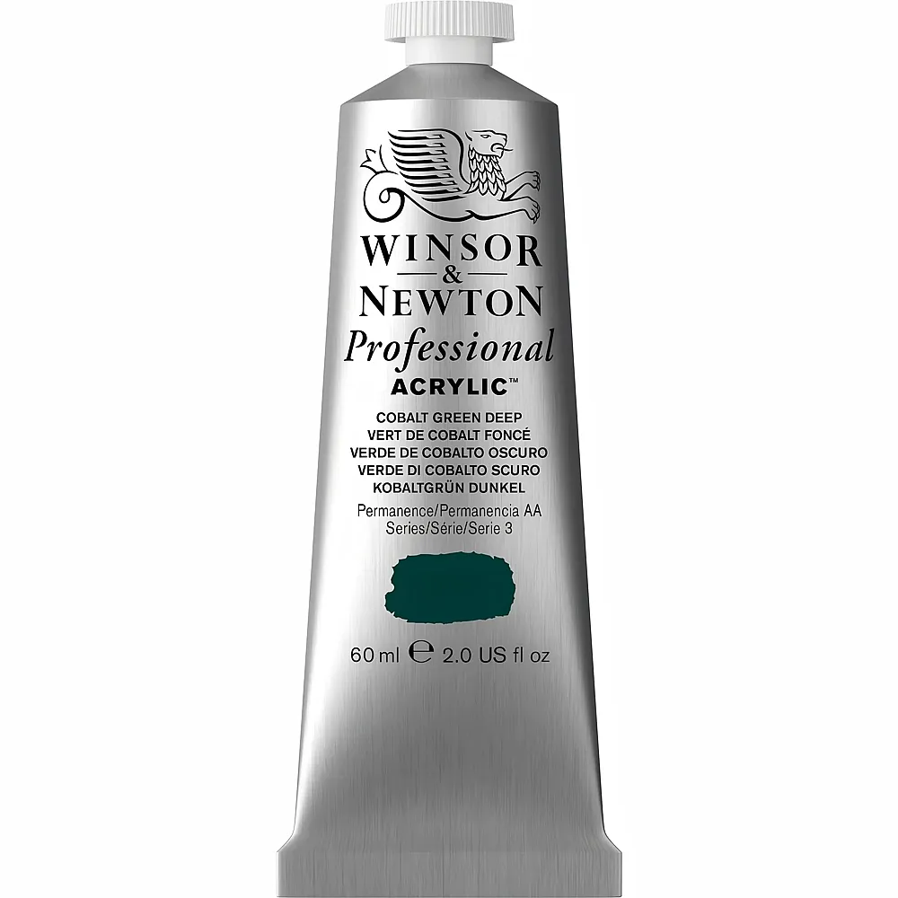 Winsor & Newton W&n Prof. Acrylfarbe 60ml Tube Kobaltgrn Dunkel