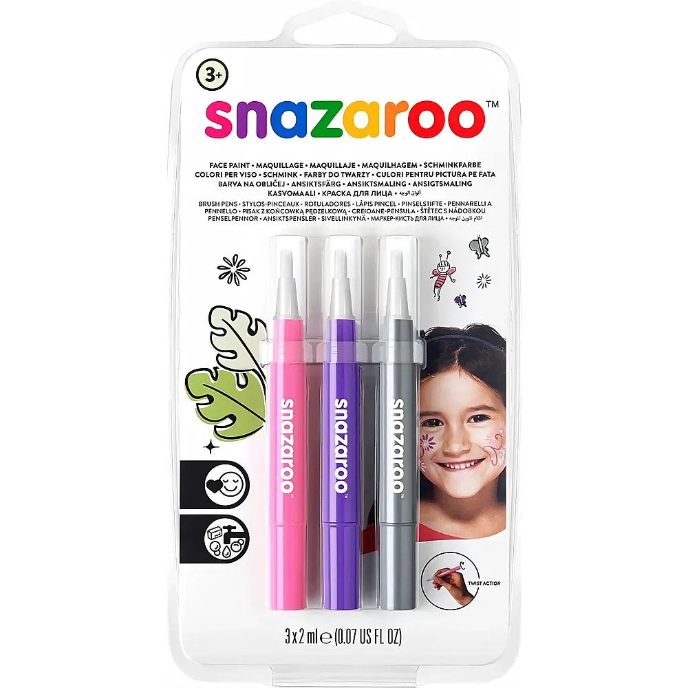Snazaroo Pinsel Stift Set Nr. 2 Fantasie