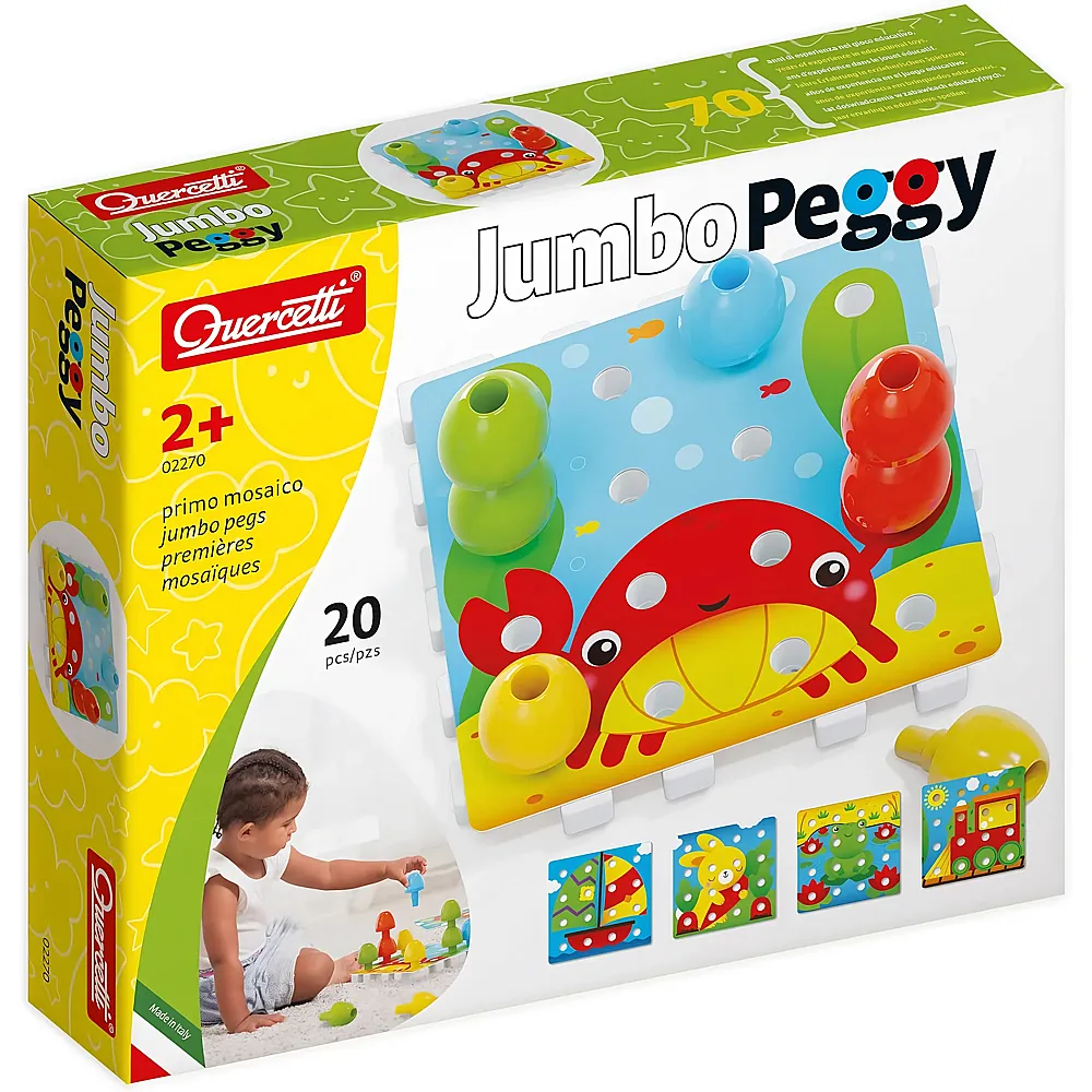 Quercetti Jumbo Einsteckstifte - 20 Teile