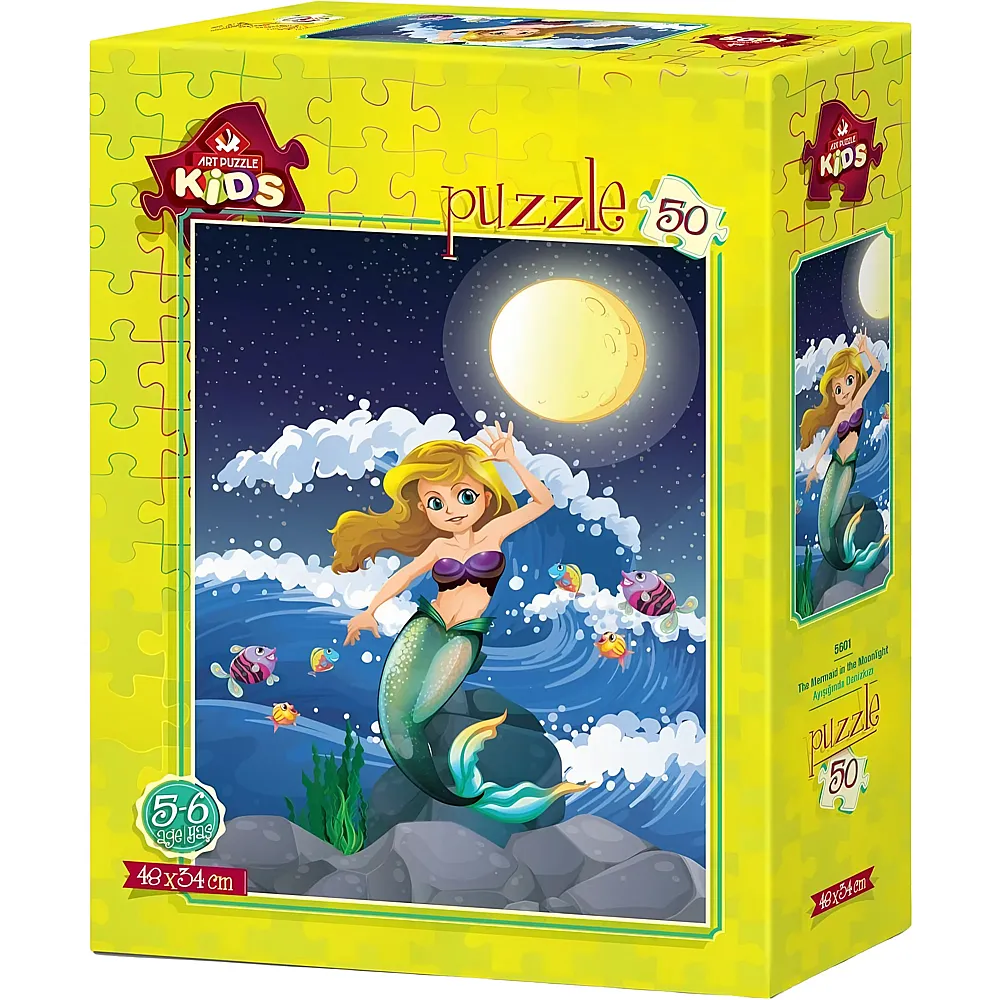 Art Puzzle Kids Mondlicht-Meerjungfrau - 50 Teile